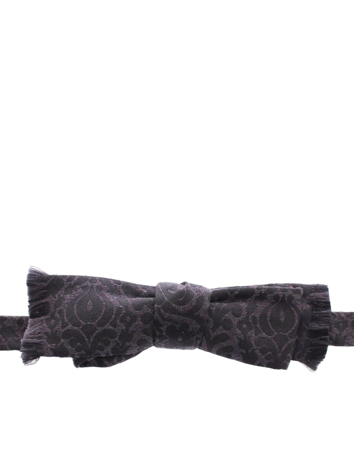 Gray Black Wool Silk Bow Tie - X excelência