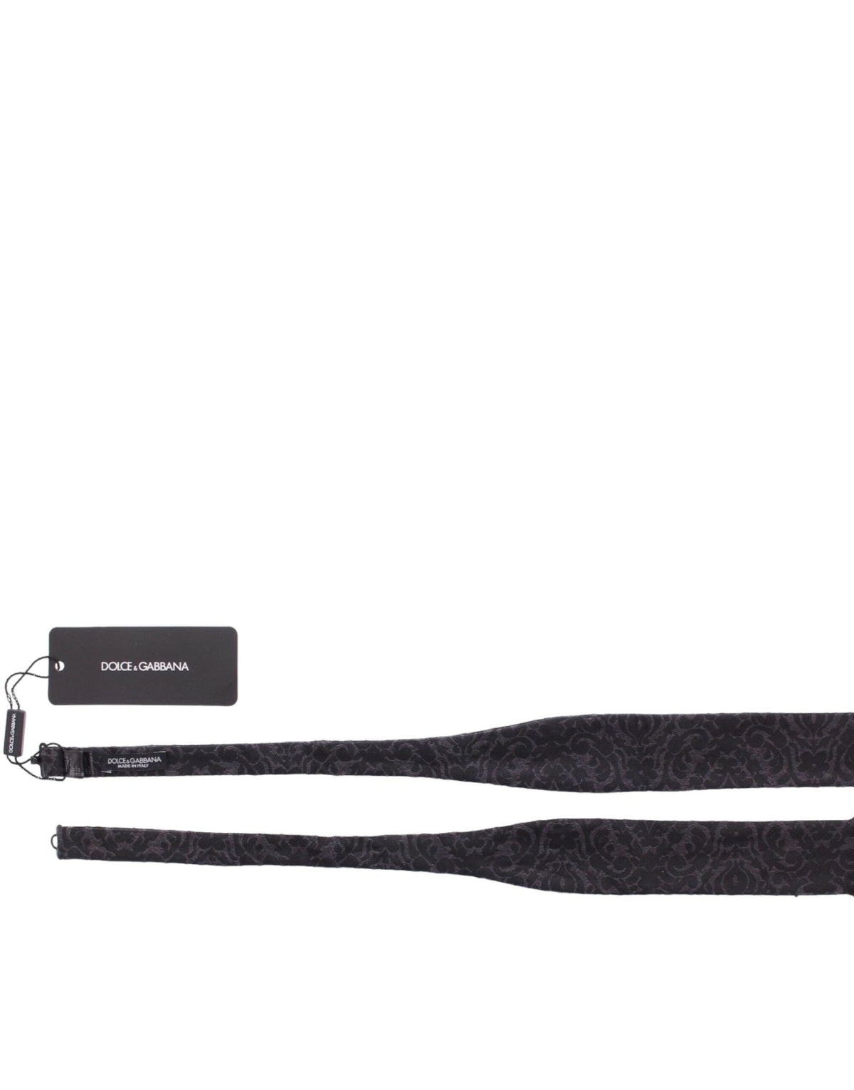 Gray Black Wool Silk Bow Tie - X excelência