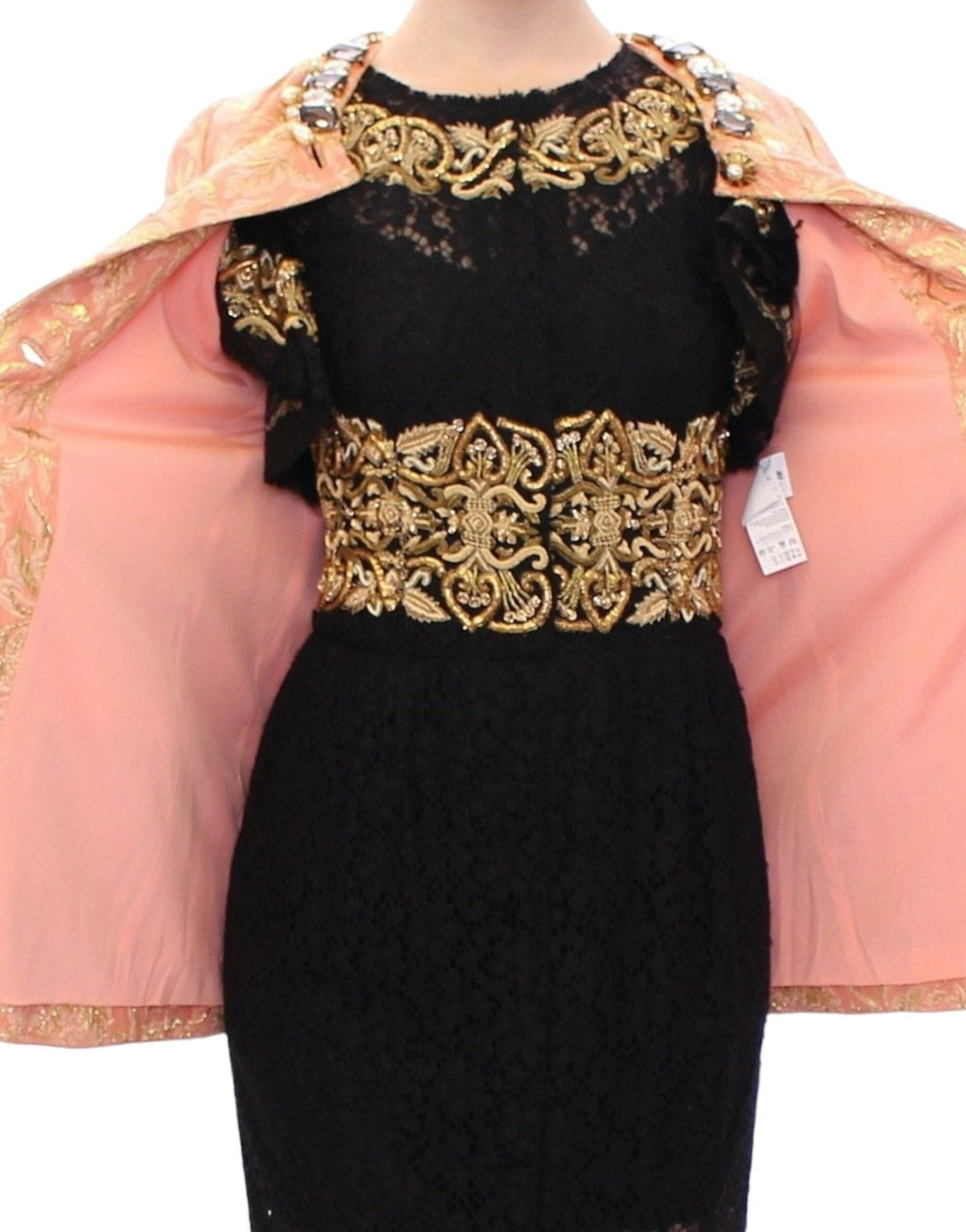 Pink Silk Brocade Crystal Jacket Coat - X excelência