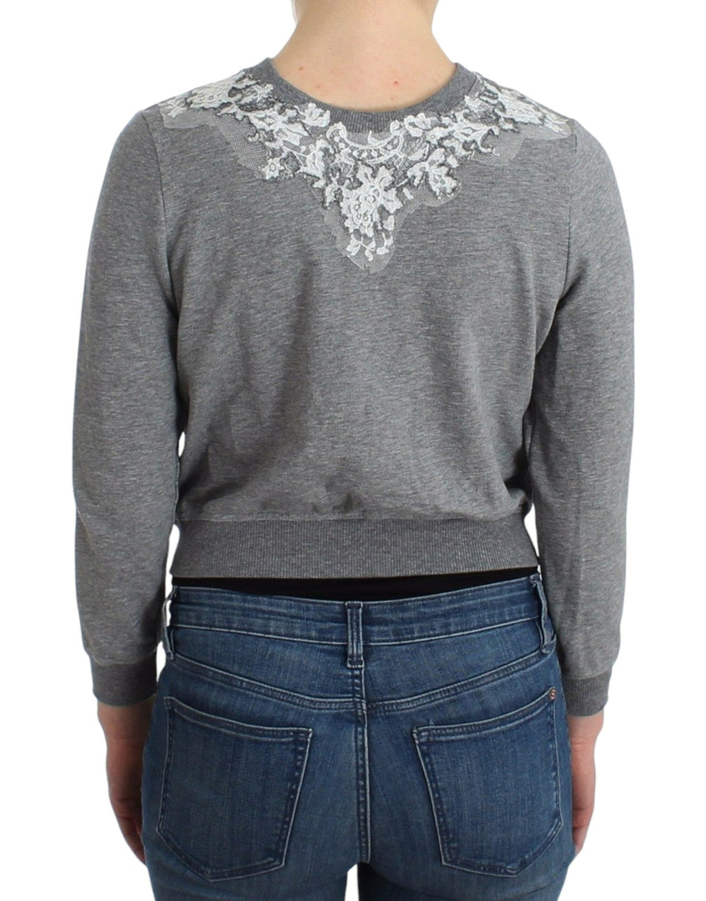 Lingerie Gray Lace Sweater Cardigan Top - X excelência