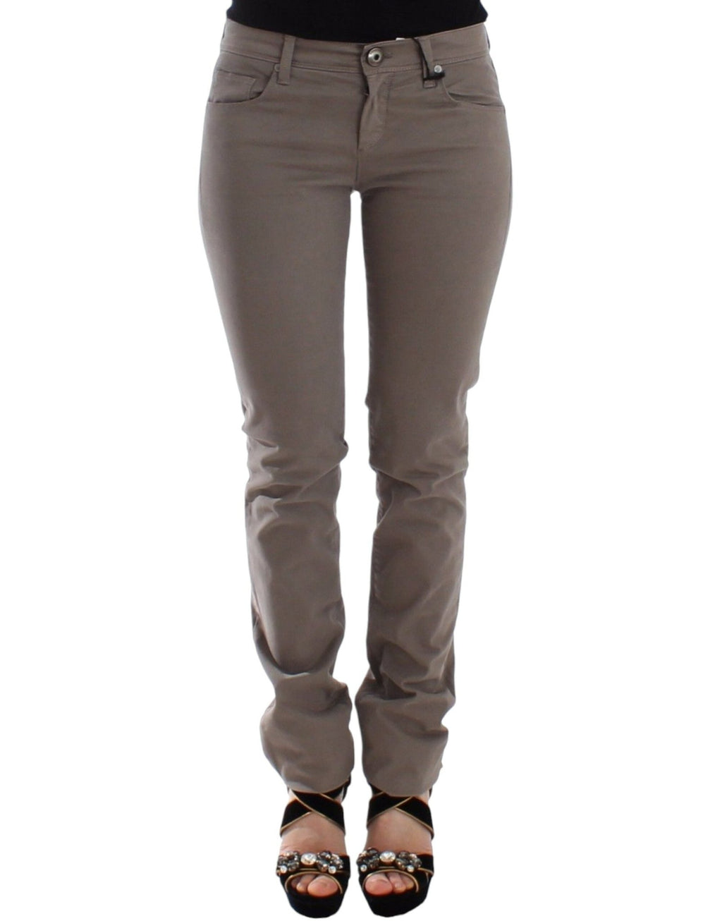 Taupe Beige Slim Jeans Denim Pants Skinny - X excelência