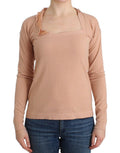 Orange Wool Blend Striped Long Sleeve Top - X excelência