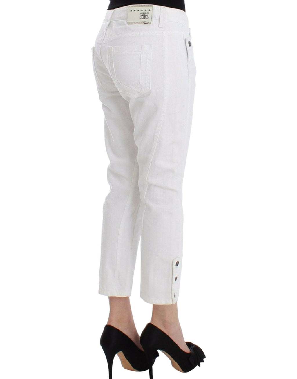 White Cropped Jeans Denim Pants Branded Capri - X excelência