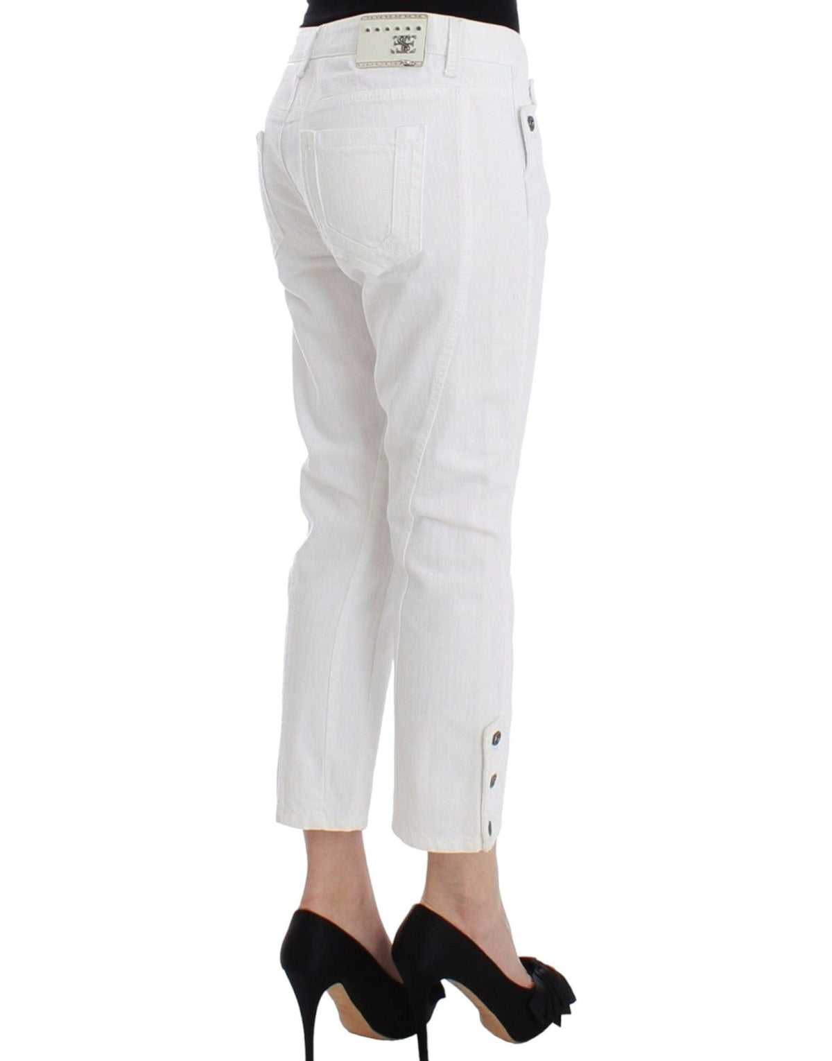 White Cropped Jeans Denim Pants Branded Capri - X excelência