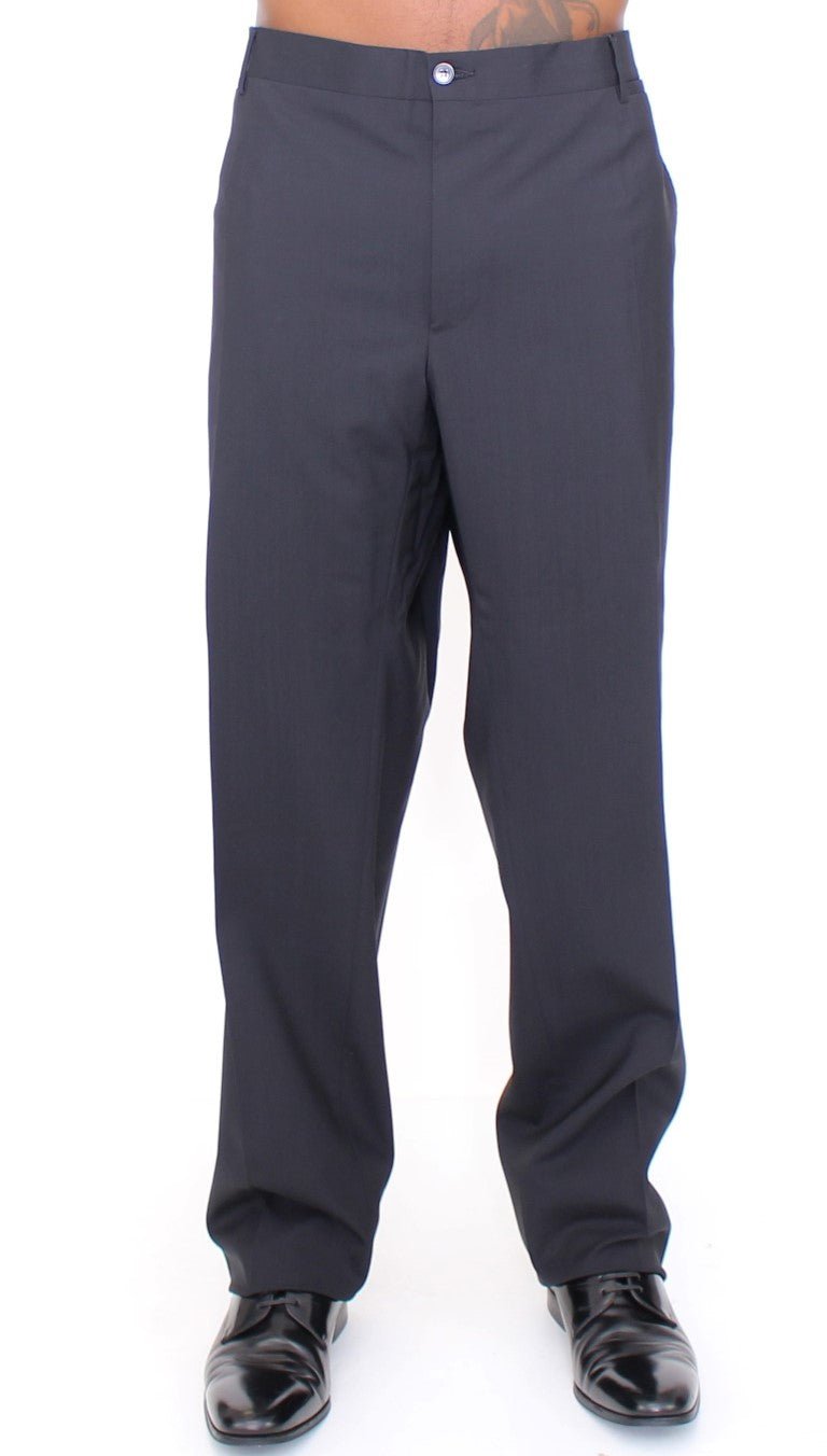 Black Wool Stretch Pleated Pants - X excelência