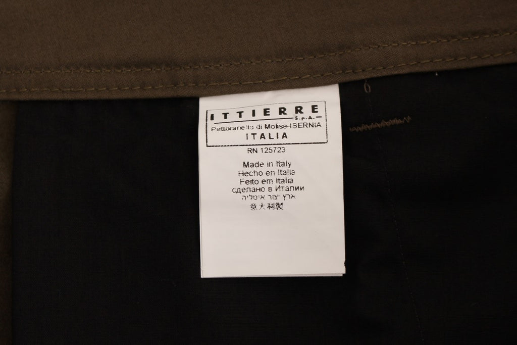 Green Cotton Stretch Comfort Fit Pants - X excelência