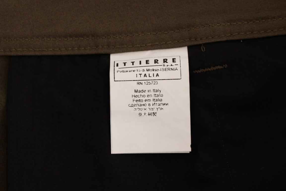 Green Cotton Stretch Comfort Fit Pants - X excelência