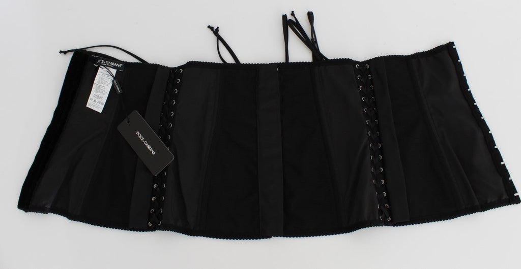 Black Stretch Corset Waist Strap Belt - X excelência