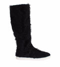 Black Xiangao Lamb Fur Leather Boots - X excelência
