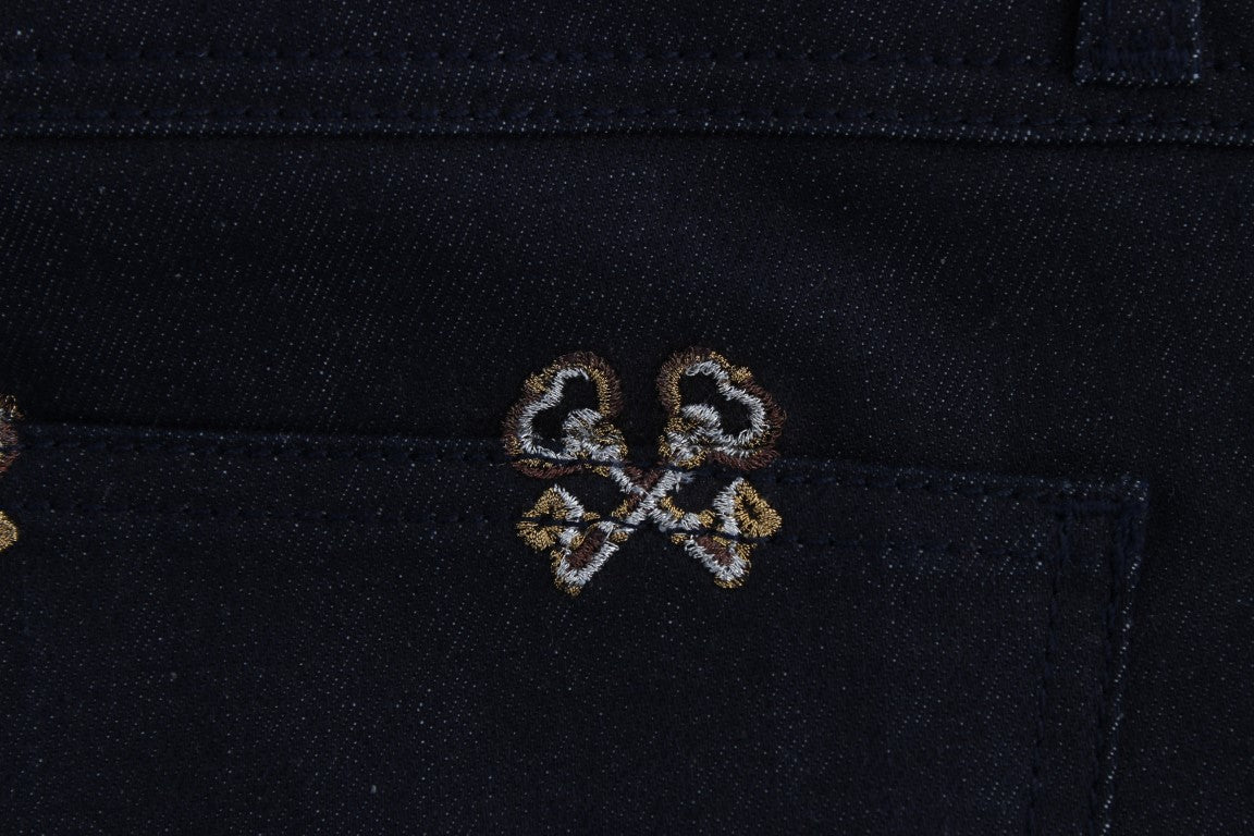 Blue Key Embroidered Slim Fit KATE Jeans - X excelência