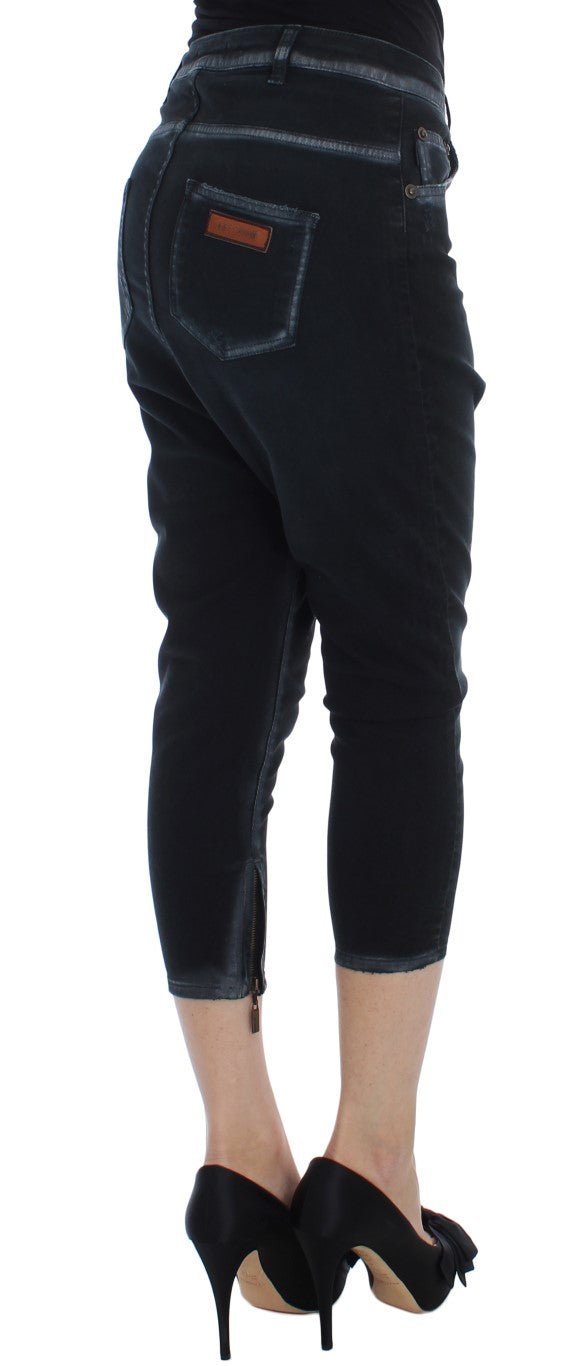 Blue Cotton Stretch Baggy Relax Jeans - X excelência