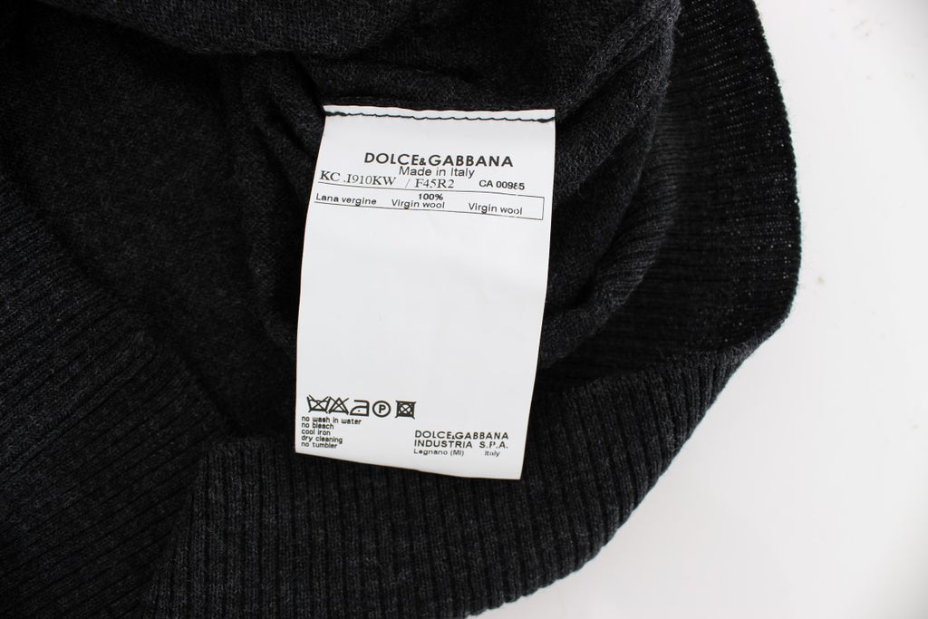 Gray Wool Button Cardigan Sweater - X excelência