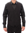 Black Striped Wool Logo Vest - X excelência