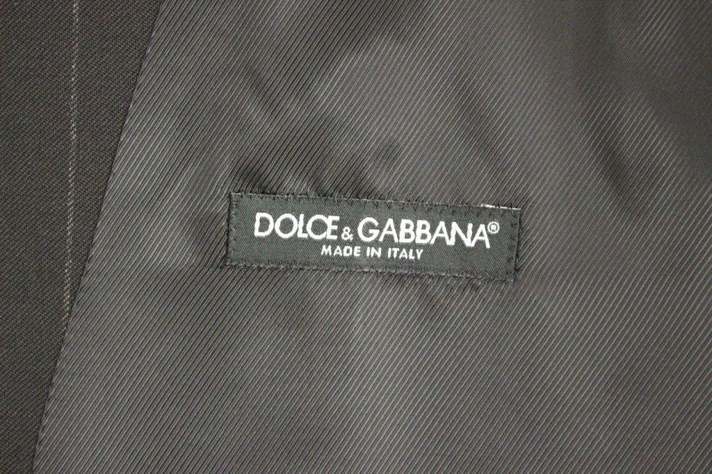Black Striped Wool Logo Vest - X excelência