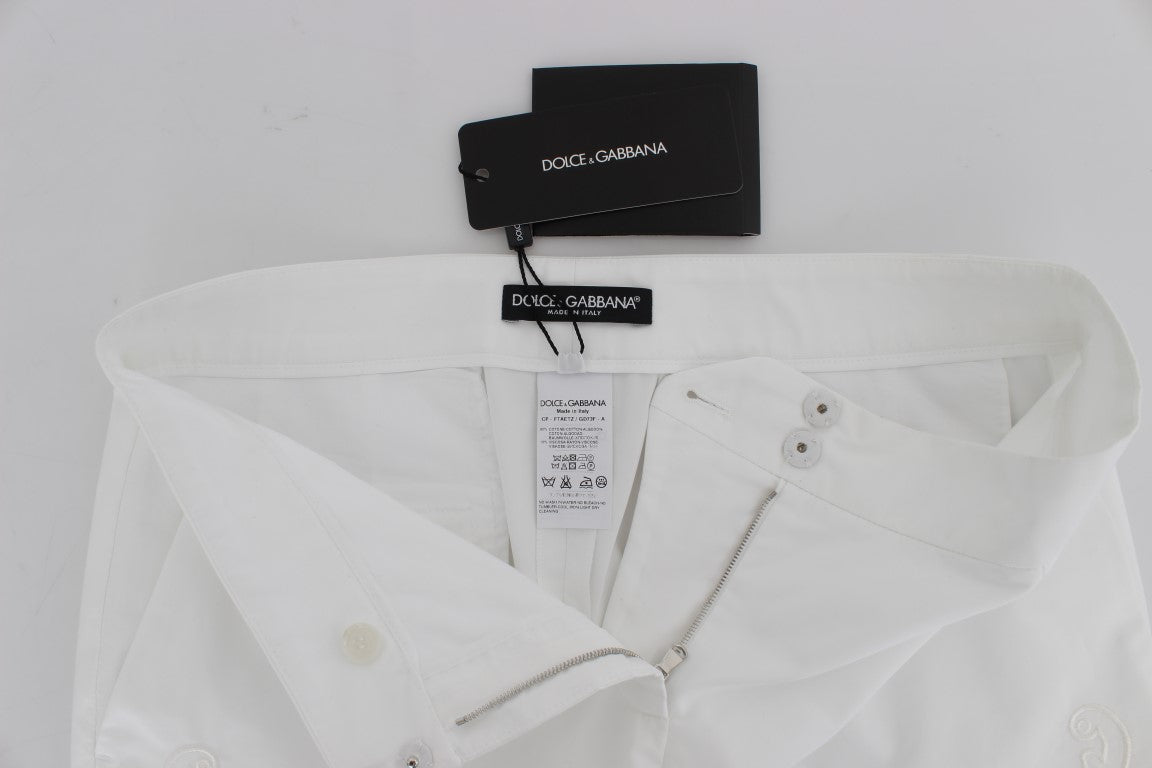 White Floral Cutout Dress Sicily Pants - X excelência