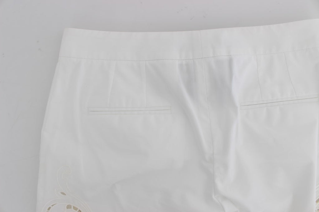 White Floral Cutout Dress Sicily Pants - X excelência