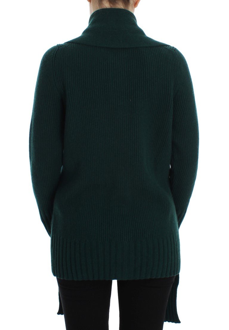 Green Knitted Cashmere Cardigan - X excelência