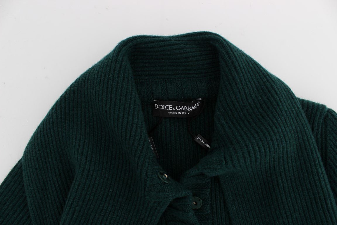 Green Knitted Cashmere Cardigan - X excelência