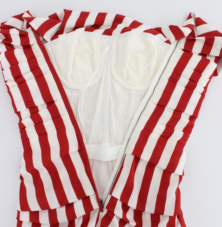 Red White Silk Stretch Dress - X excelência