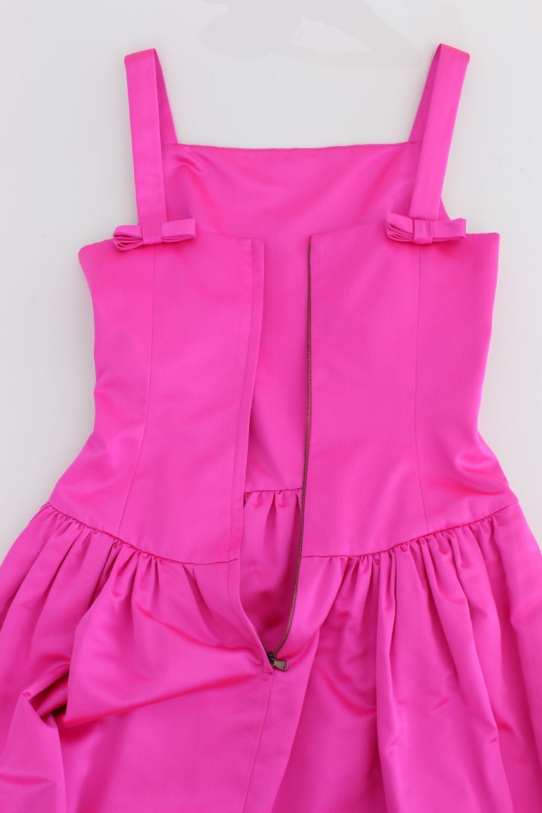 Pink Silk Long Sheath Ball Gown Dress - X excelência