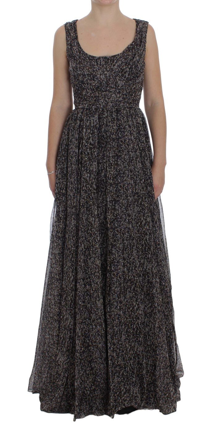 Dark Silk Shift Gown Full Length Dress - X excelência