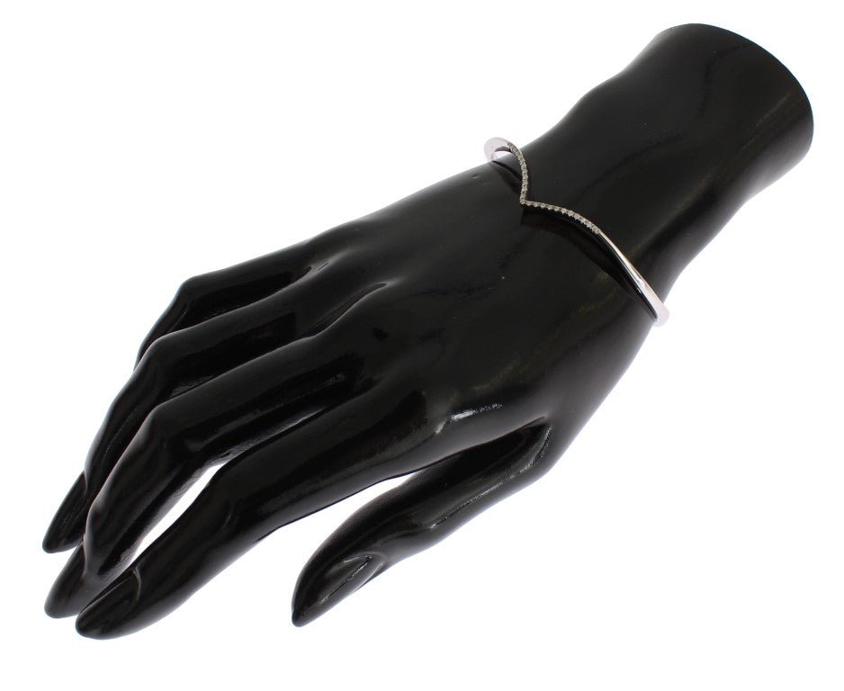 Skyfall CZ 925 Silver Bangle Bracelet - X excelência