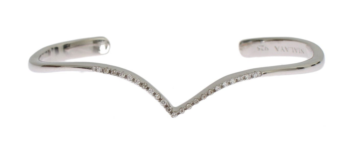 Skyfall CZ 925 Silver Bangle Bracelet - X excelência