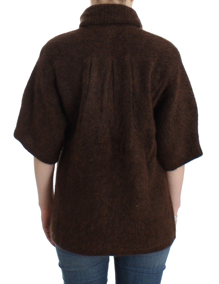 Brown mohair knitted cardigan - X excelência