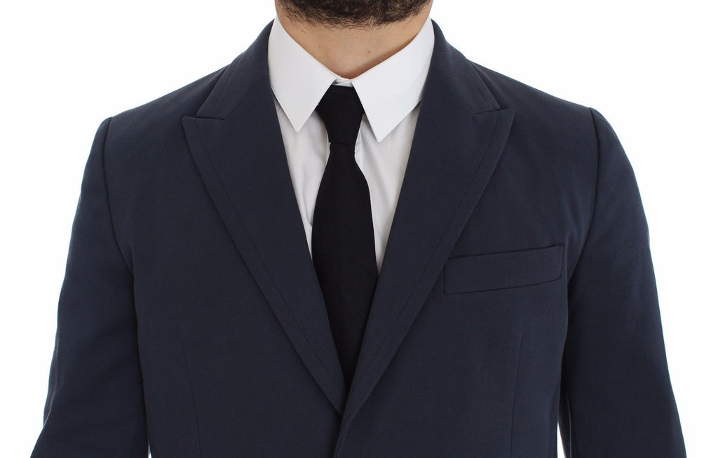 Blue Cotton Stretch Casual Blazer - X excelência