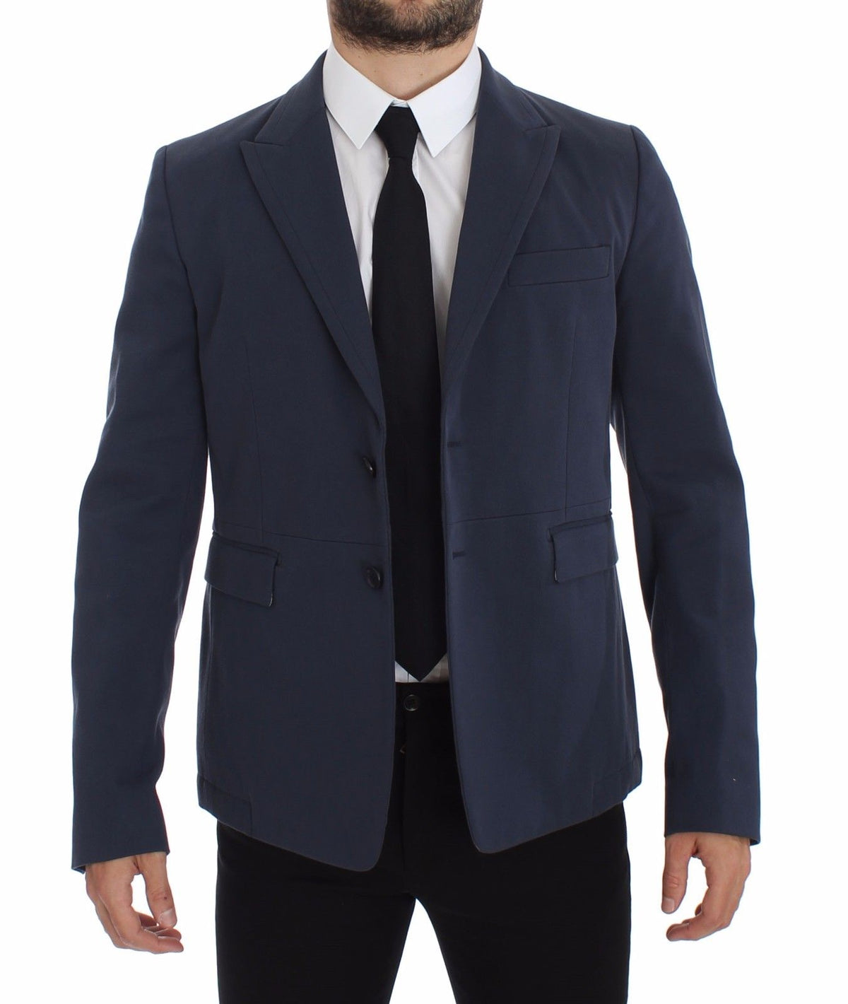 Blue Cotton Stretch Casual Blazer - X excelência