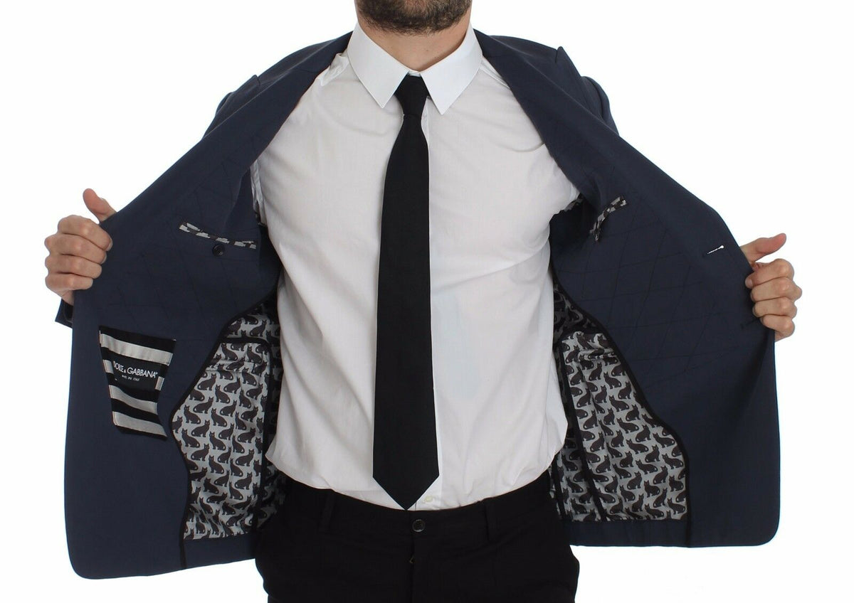 Blue Cotton Stretch Casual Blazer - X excelência