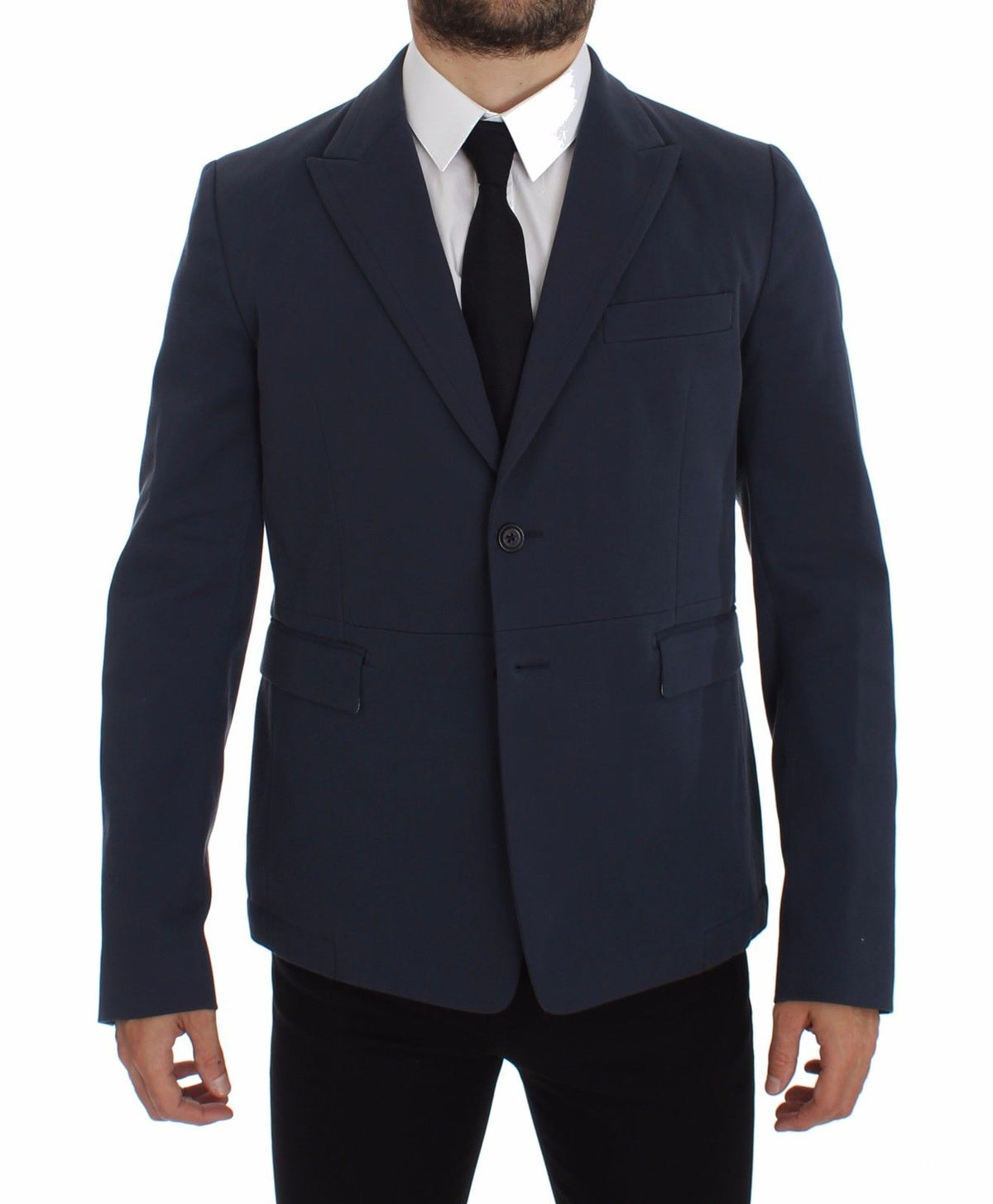 Blue Cotton Stretch Casual Blazer - X excelência