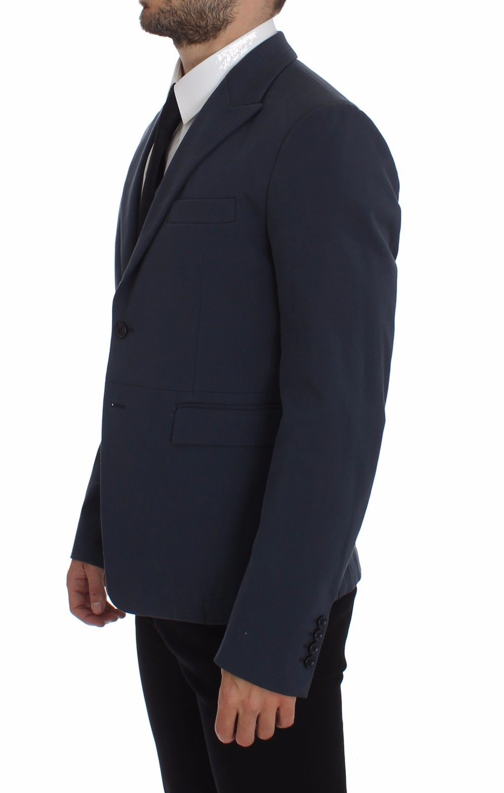 Blue Cotton Stretch Casual Blazer - X excelência
