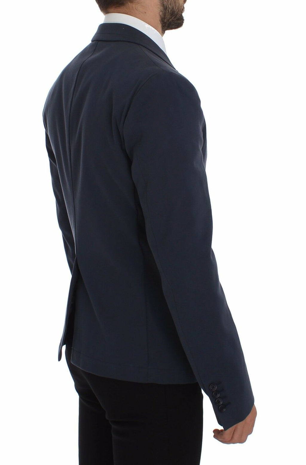 Blue Cotton Stretch Casual Blazer - X excelência