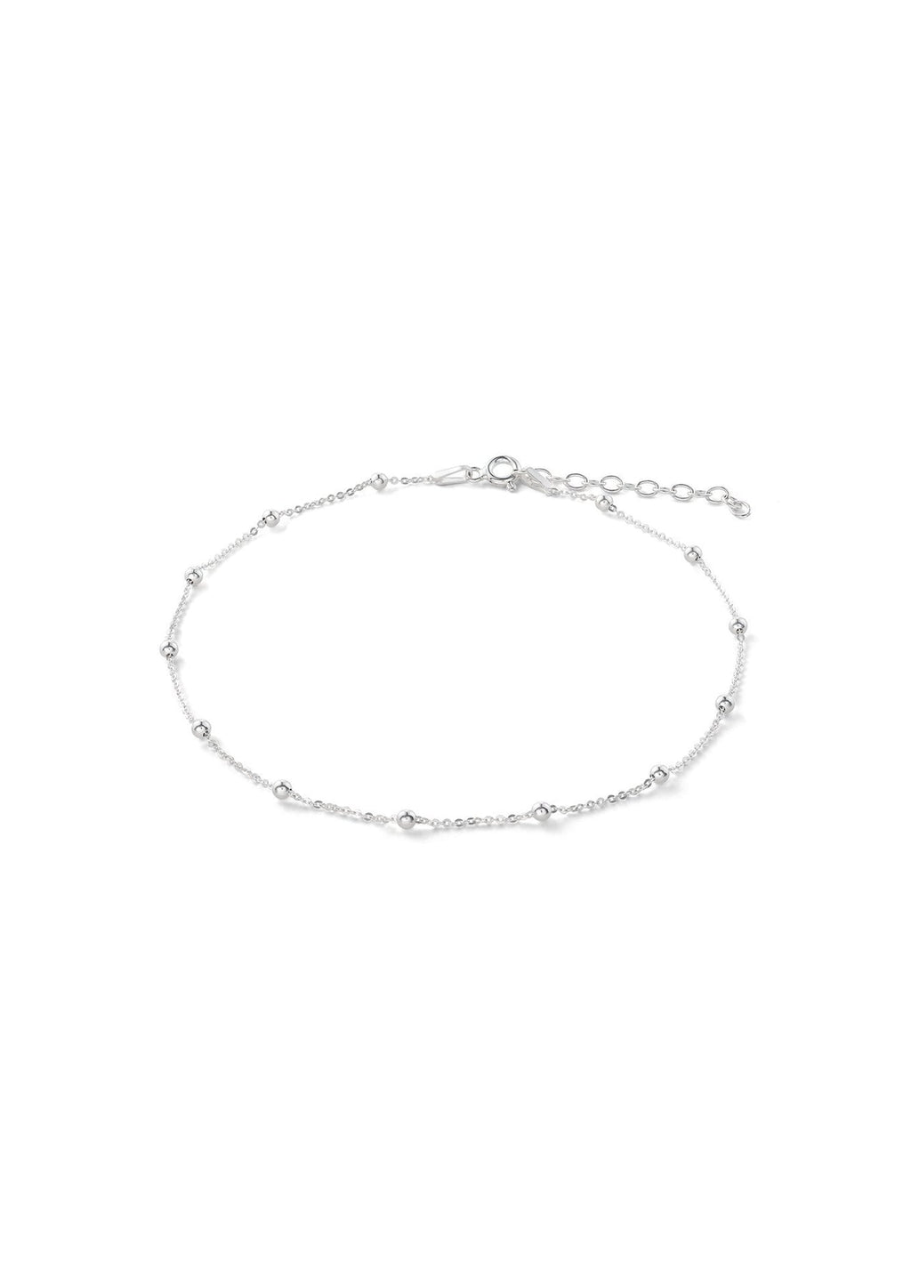 Mini Bubble Anklet - Silver