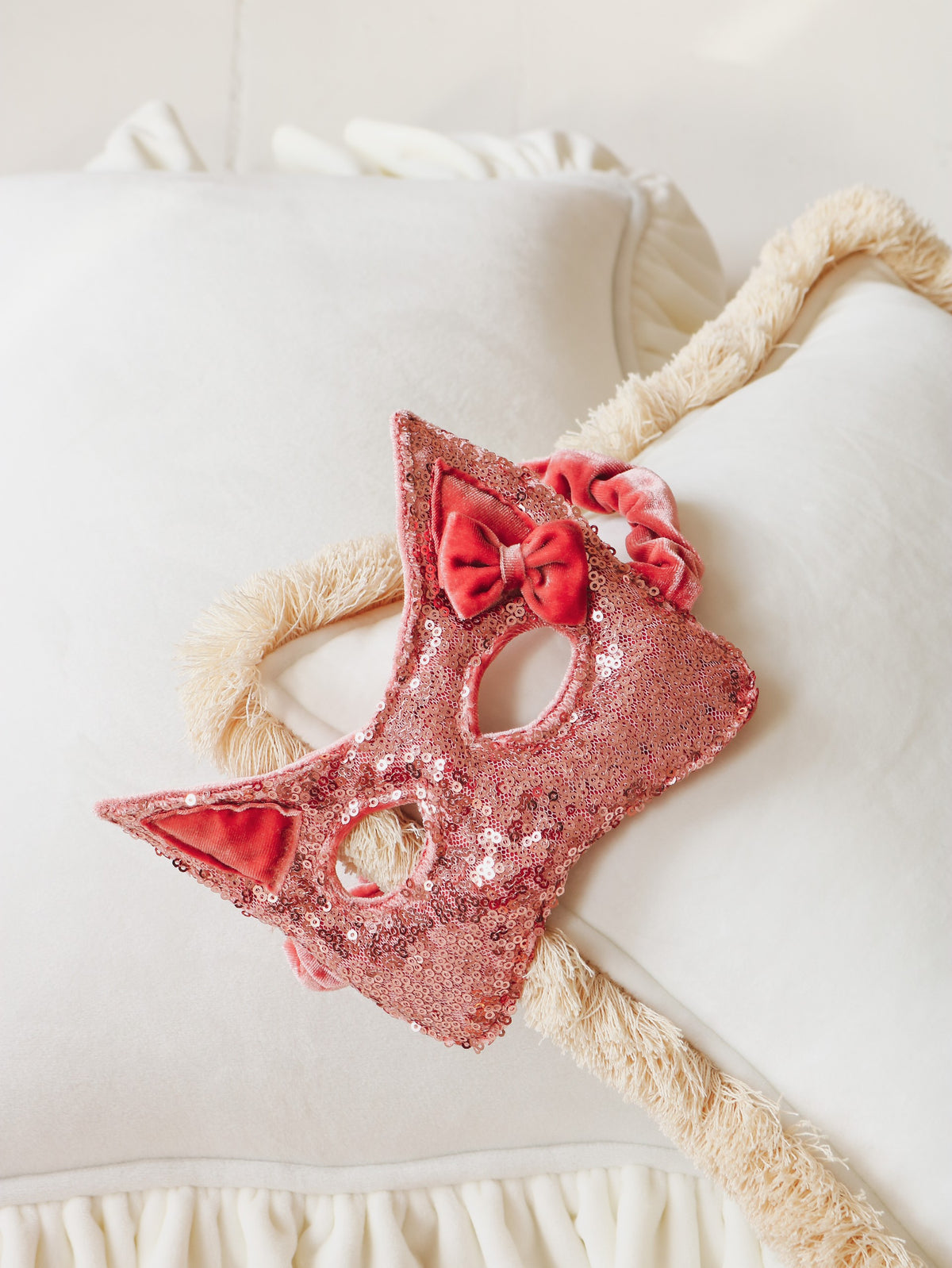 Cat Mask - Pink Sequins