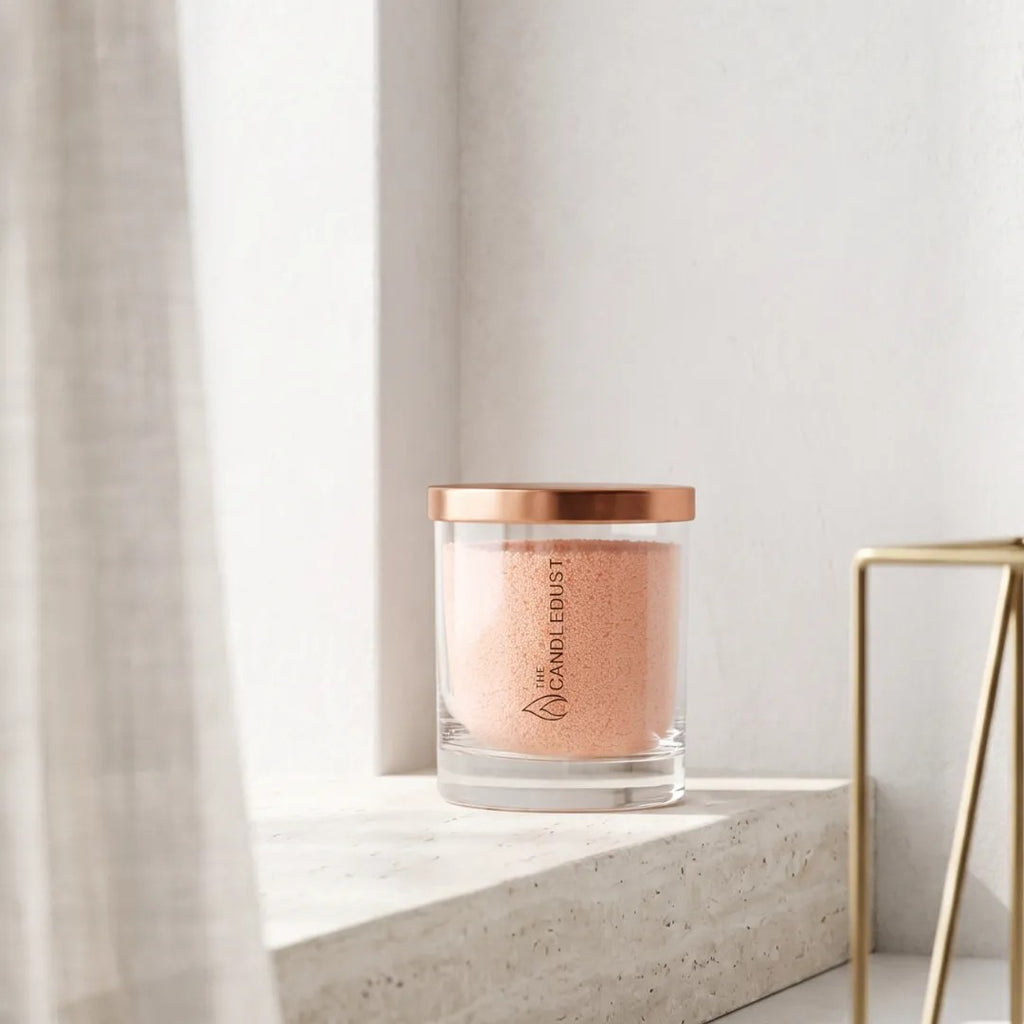 Peach Unscented Candle in Glass, 160g