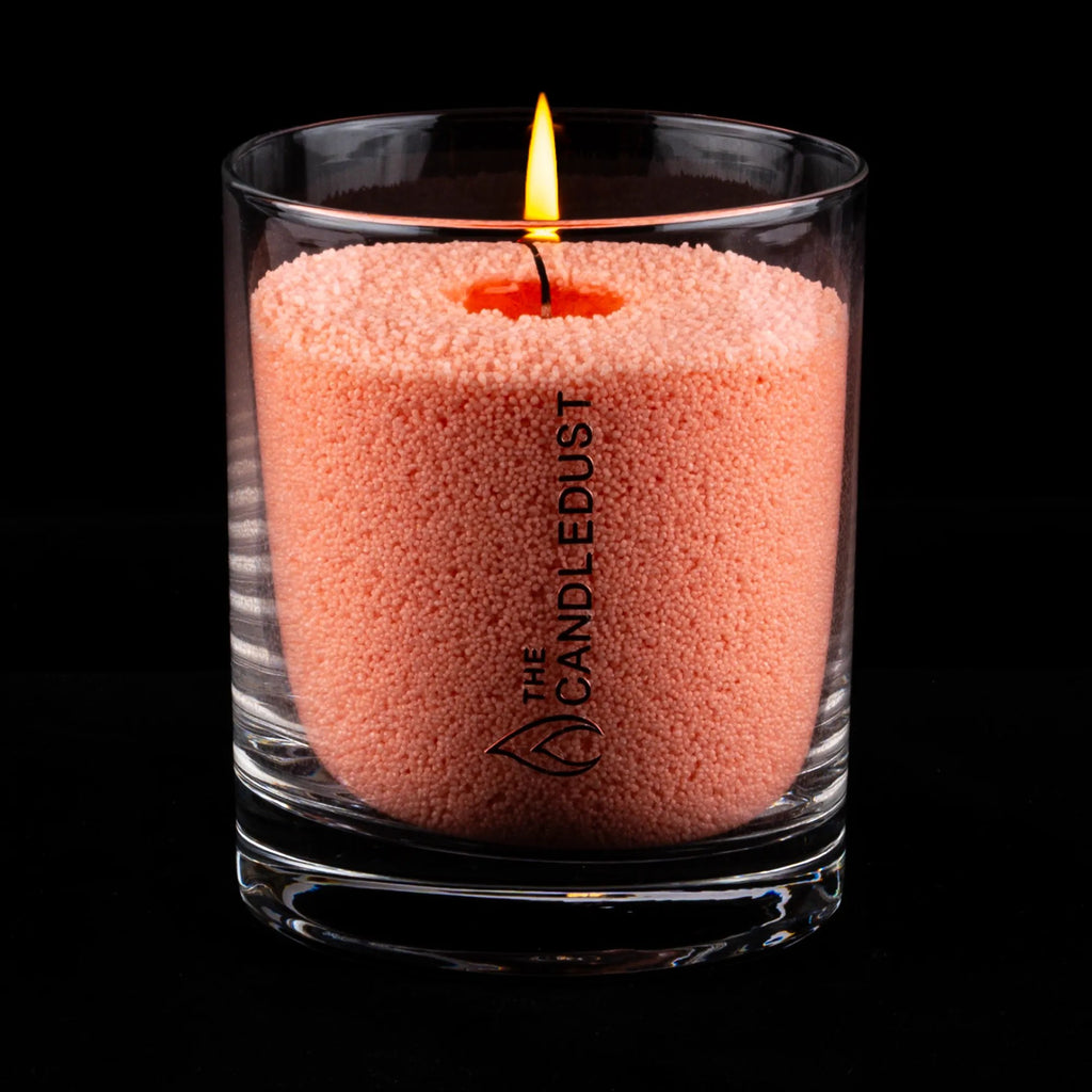 Peach Unscented Candle in Glass, 160g
